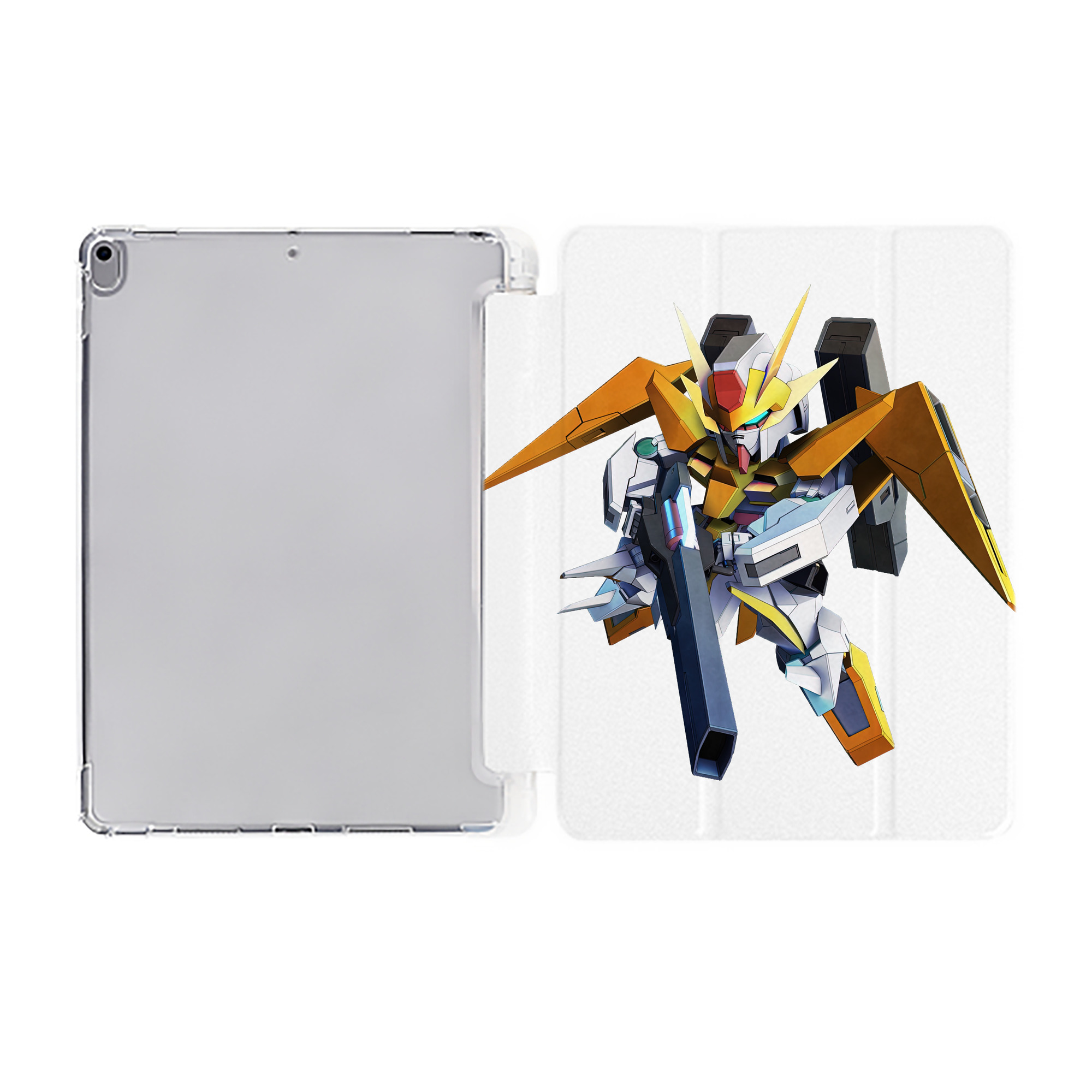 （画像用） 機動戦士ガンダム Mobile Suit Gundam IPad ケース ペン収納付き 三つ折りスタンド PUレザー×シリコン 対応機種9.5/10.5/10.9インチ